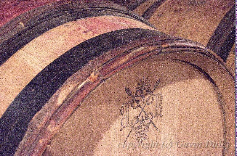 Wine in barrel, Remoissenet's cellar, Beaune IMGP2181.jpg